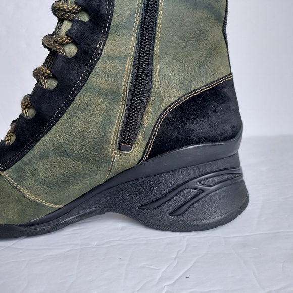 Ahnu Waterproof Zipper Lace Up Vibram Sole Boots Green Women's - Picture 12 of 16